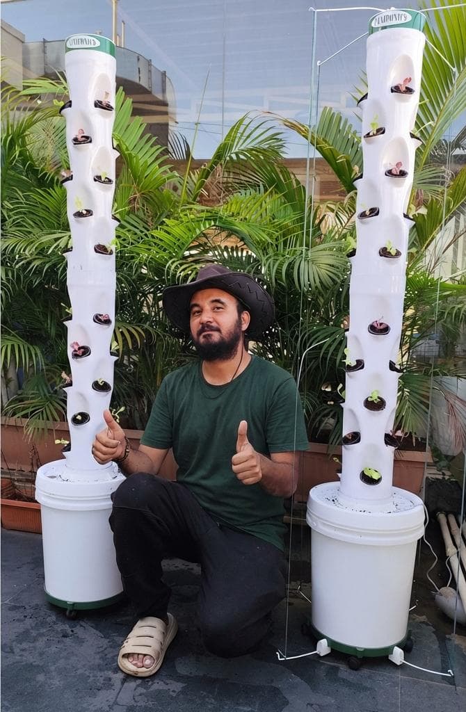 PaniPonics Vertical Hydroponic Tower System